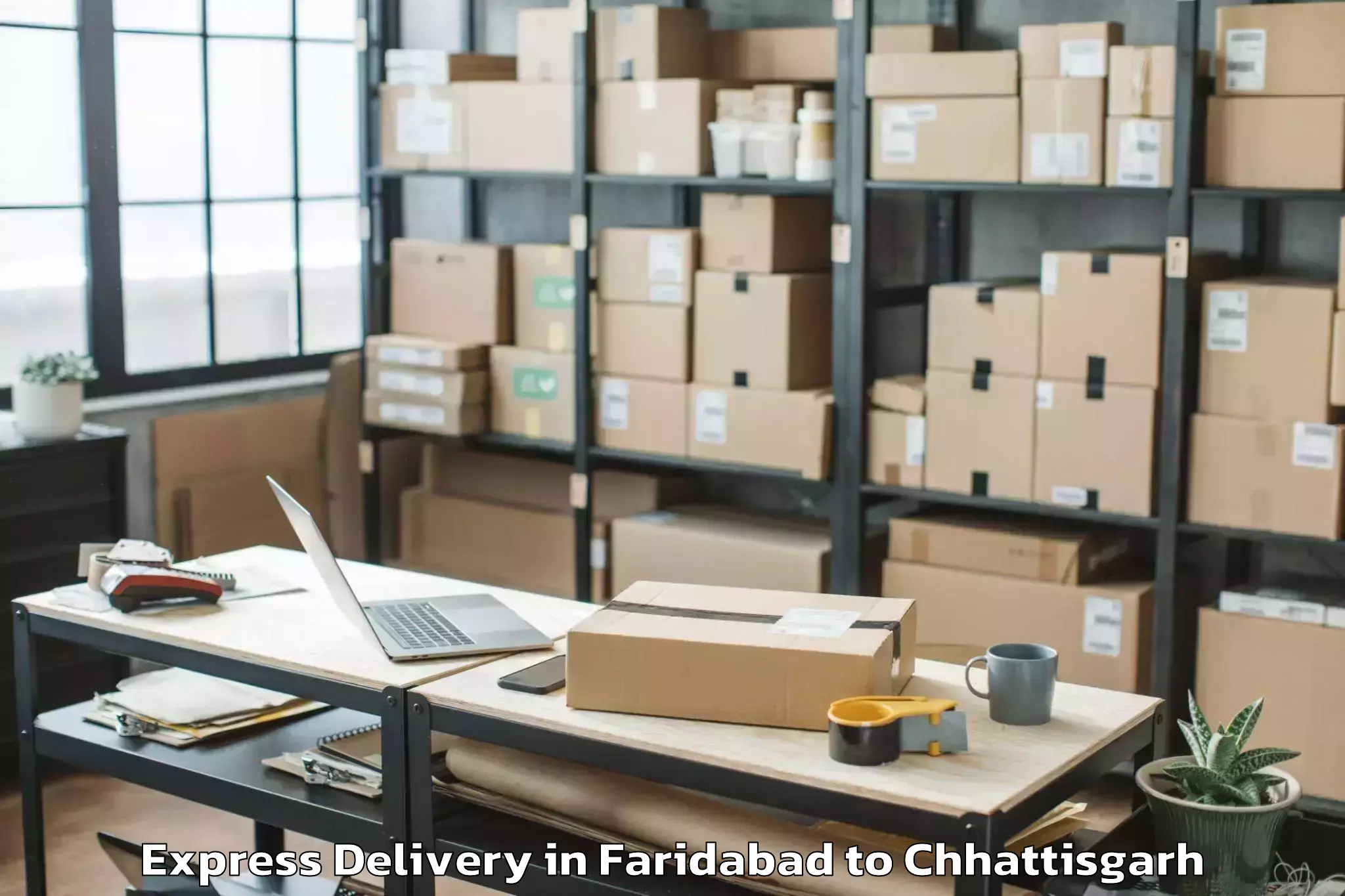 Hassle-Free Faridabad to Icfai University Raipur Durg Express Delivery